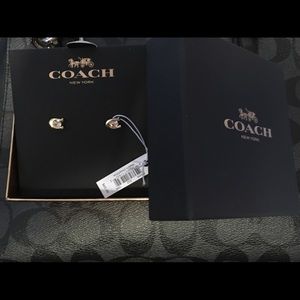New COACH stud earrings